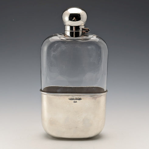 1895 年英國古董純銀和玻璃九柱酒壺 James Dixon and Sons